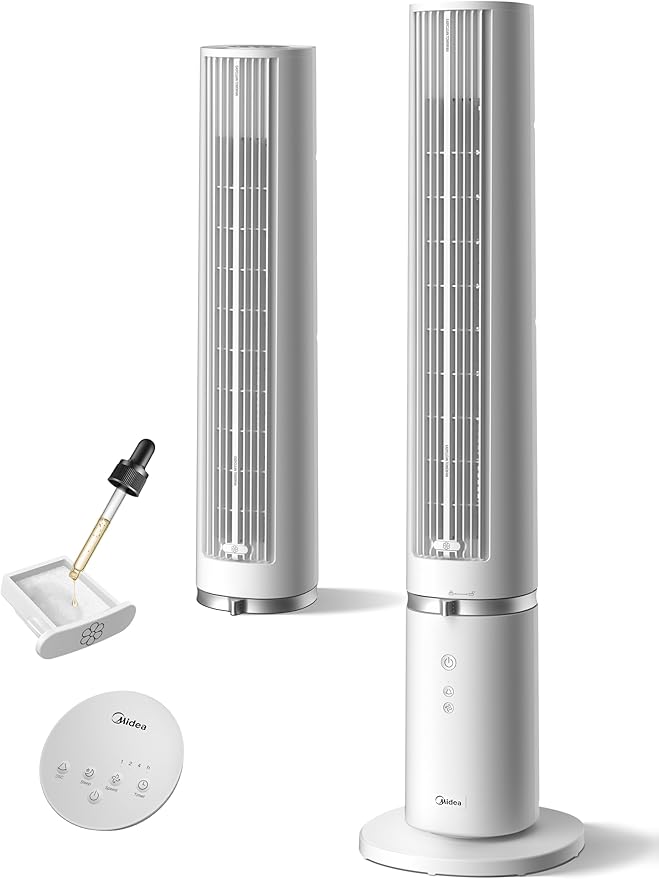 Midea Tower Fan 103 cm White for Bedroom